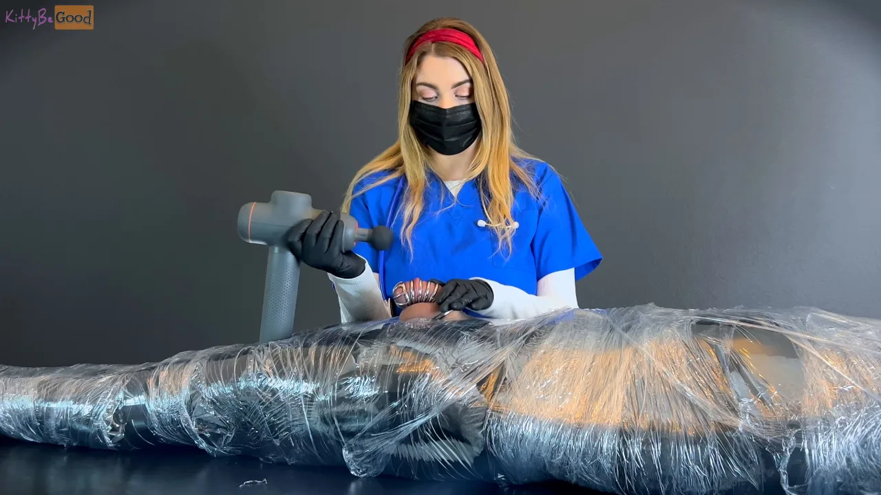Kittybegood – Mistress KBG Milks Mummified Patient in Chastity