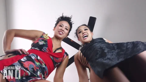 Asian Giantess Empire – An Li & Lucy Khan Domme Action